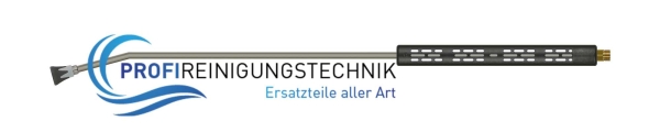 Strahlrohr ST-001 mit Isolierung ST-9 und Düsenschutz ST-10 ohne Hochdruckdüse 15° abgewinkelt Stahl verzinkt